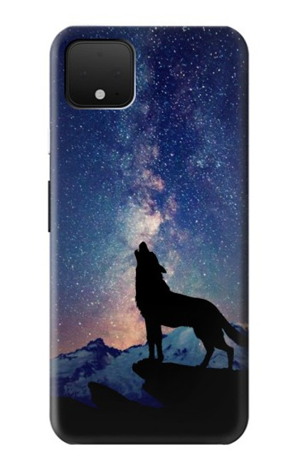 S3555 Wolf Howling Million Star Case For Google Pixel 4 XL