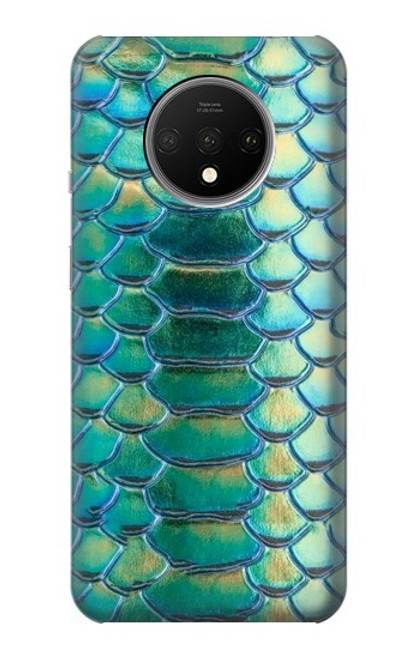 S3414 Green Snake Scale Graphic Print Case For OnePlus 7T