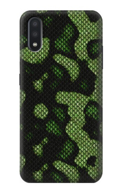 S2877 Green Snake Skin Graphic Printed Case For Samsung Galaxy A01