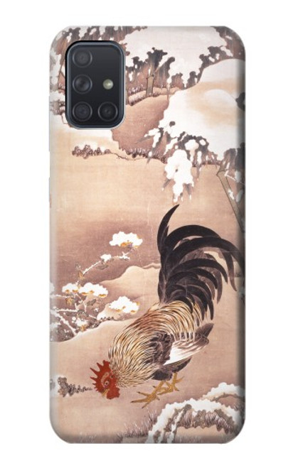 S1332 Ito Jakuchu Rooster Case For Samsung Galaxy A71