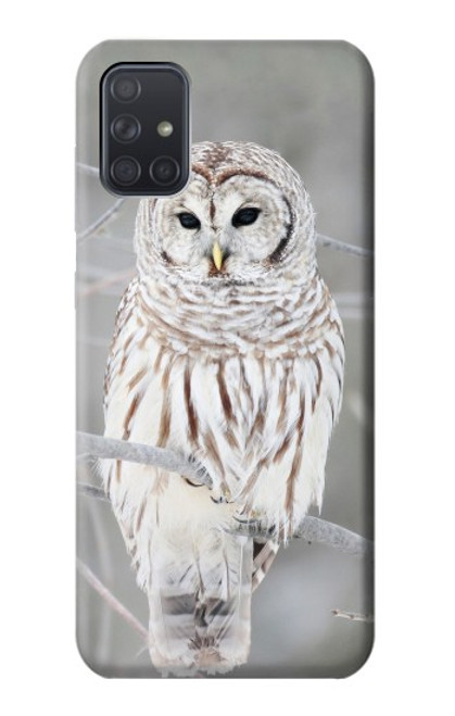 S1566 Snowy Owl White Owl Case For Samsung Galaxy A71