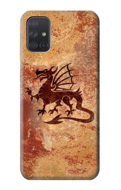 S2485 Dragon Metal Texture Graphic Printed Case For Samsung Galaxy A71