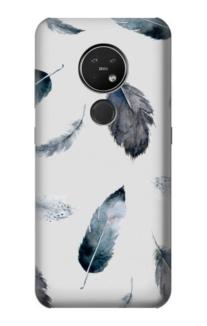 S3085 Feather Paint Pattern Case For Nokia 7.2