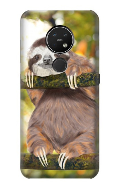 S3138 Cute Baby Sloth Paint Case For Nokia 7.2