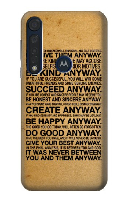 S2513 Mother Teresa Anyway Quotes Case For Motorola Moto G8 Plus