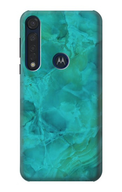 S3147 Aqua Marble Stone Case For Motorola Moto G8 Plus