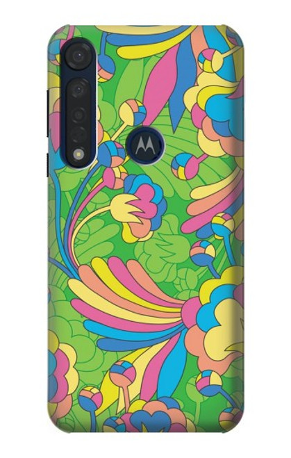 S3273 Flower Line Art Pattern Case For Motorola Moto G8 Plus