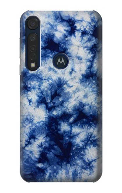 S3439 Fabric Indigo Tie Dye Case For Motorola Moto G8 Plus