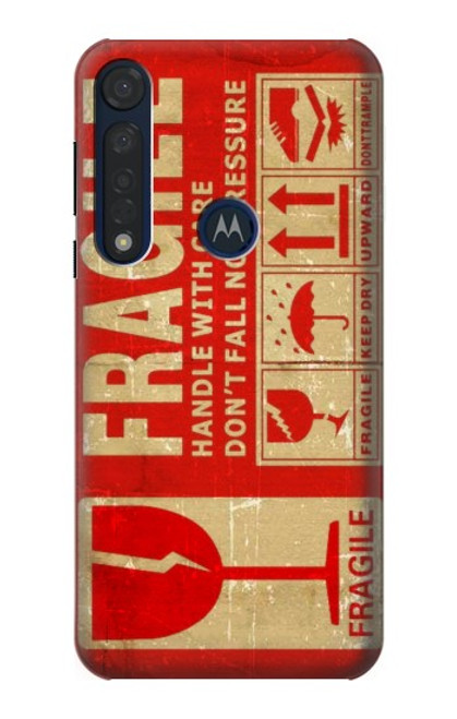 S3552 Vintage Fragile Label Art Case For Motorola Moto G8 Plus