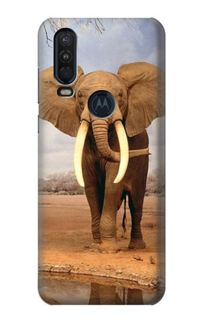 S0310 African Elephant Case For Motorola One Action (Moto P40 Power)