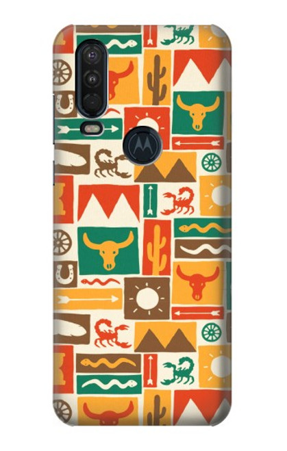 S1873 Western Pattern Case For Motorola One Action (Moto P40 Power)