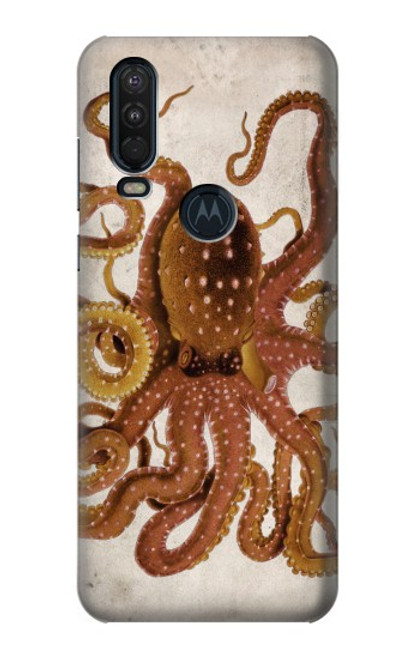 S2801 Vintage Octopus Case For Motorola One Action (Moto P40 Power)