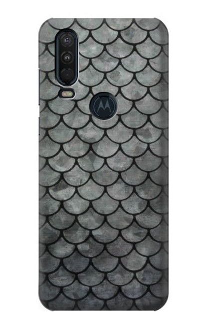 S2950 Silver Fish Scale Case For Motorola One Action (Moto P40 Power)