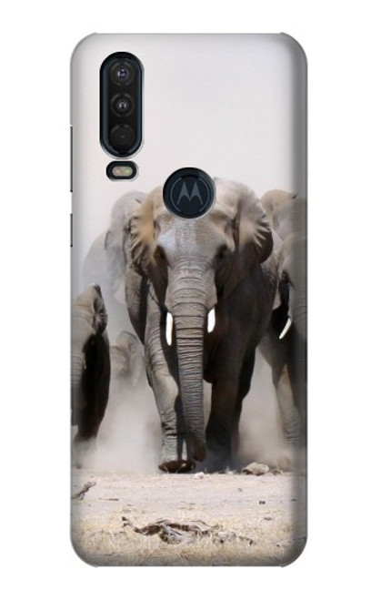 S3142 African Elephant Case For Motorola One Action (Moto P40 Power)