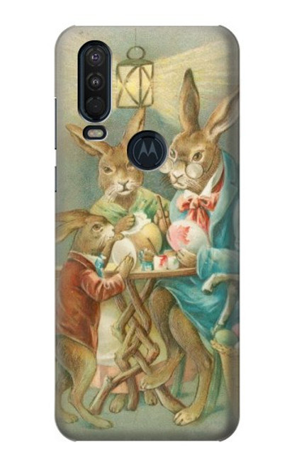 S3164 Easter Rabbit Family Case For Motorola One Action (Moto P40 Power)