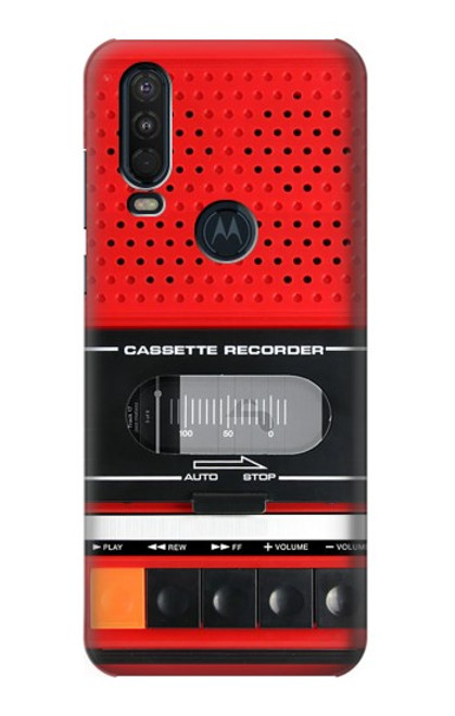 S3204 Red Cassette Recorder Graphic Case For Motorola One Action (Moto P40 Power)