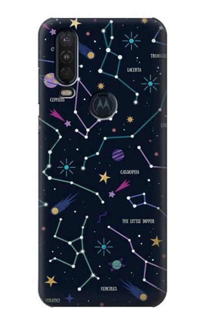 S3220 Star Map Zodiac Constellations Case For Motorola One Action (Moto P40 Power)