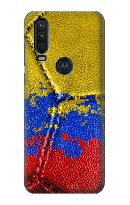 S3306 Colombia Flag Vintage Football Graphic Case For Motorola One Action (Moto P40 Power)