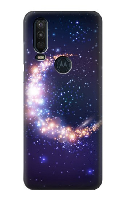 S3324 Crescent Moon Galaxy Case For Motorola One Action (Moto P40 Power)