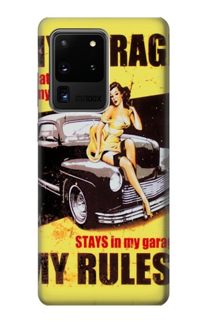 S3198 My Garage Pinup Girl Case For Samsung Galaxy S20 Ultra