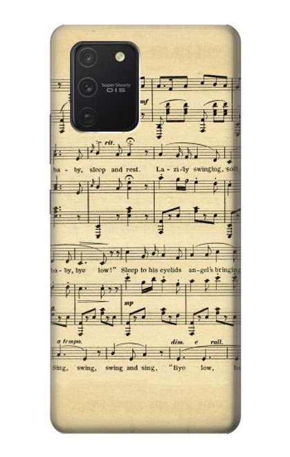 S2504 Vintage Music Sheet Case For Samsung Galaxy S10 Lite