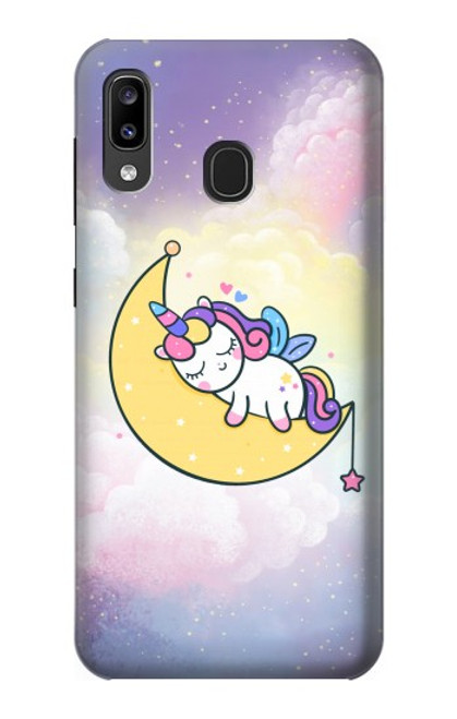 S3485 Cute Unicorn Sleep Case For Samsung Galaxy A20, Galaxy A30
