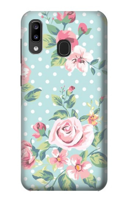 S3494 Vintage Rose Polka Dot Case For Samsung Galaxy A20, Galaxy A30