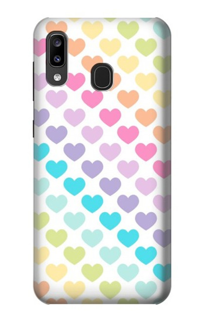 S3499 Colorful Heart Pattern Case For Samsung Galaxy A20, Galaxy A30