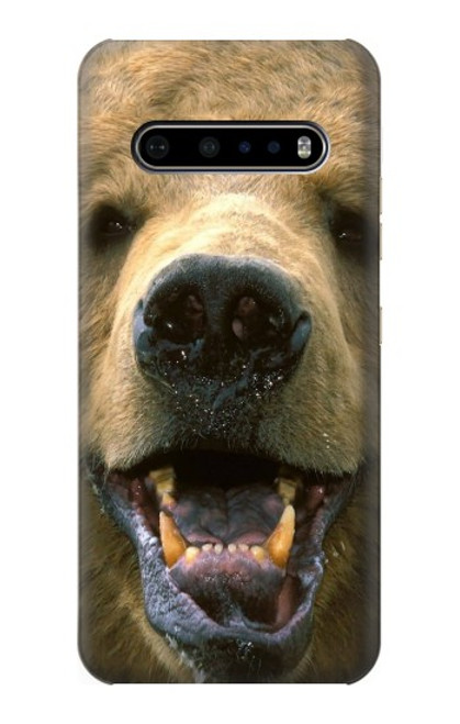S0840 Grizzly Bear Face Case For LG V60 ThinQ 5G