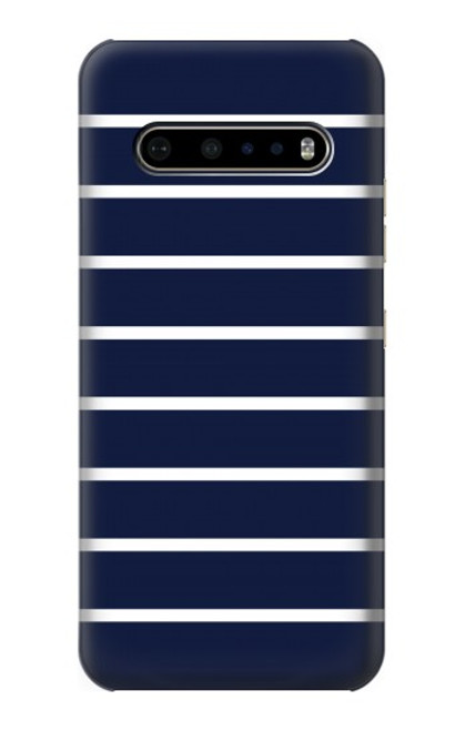 S2767 Navy White Striped Case For LG V60 ThinQ 5G