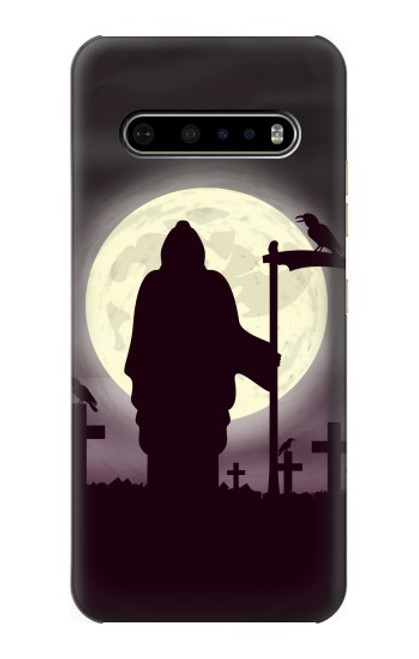 S3262 Grim Reaper Night Moon Cemetery Case For LG V60 ThinQ 5G