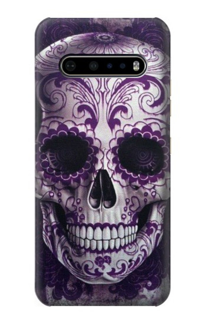 S3582 Purple Sugar Skull Case For LG V60 ThinQ 5G