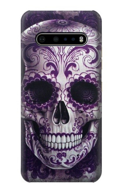 S3582 Purple Sugar Skull Case For LG V60 ThinQ 5G