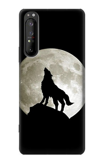 S1981 Wolf Howling at The Moon Case For Sony Xperia 1 II