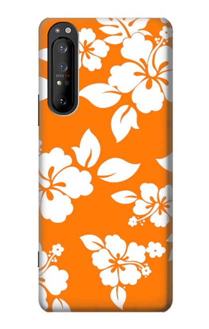 S2245 Hawaiian Hibiscus Orange Pattern Case For Sony Xperia 1 II