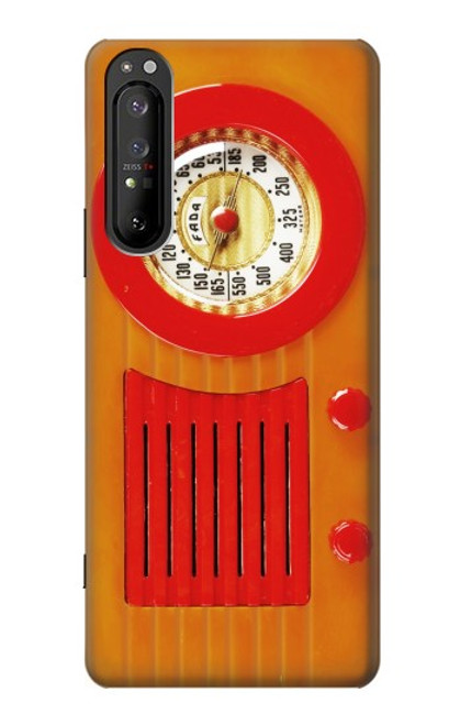 S2780 Vintage Orange Bakelite Radio Case For Sony Xperia 1 II