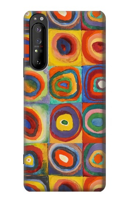 S3409 Squares Concentric Circles Case For Sony Xperia 1 II