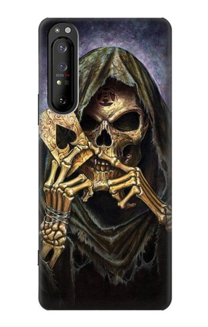 S3594 Grim Reaper Wins Poker Case For Sony Xperia 1 II