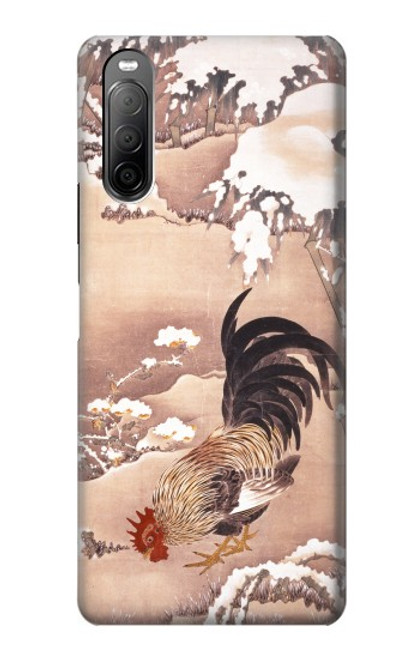 S1332 Ito Jakuchu Rooster Case For Sony Xperia 10 II