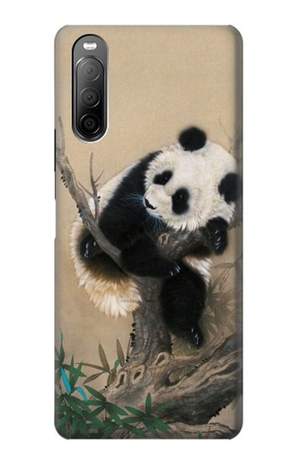 S2210 Panda Fluffy Art Painting Case For Sony Xperia 10 II