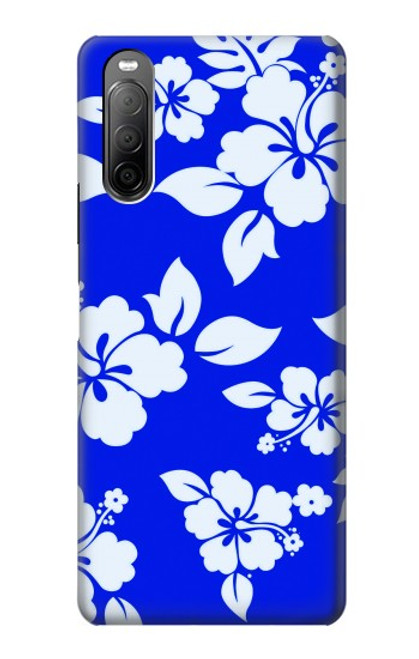 S2244 Hawaiian Hibiscus Blue Pattern Case For Sony Xperia 10 II