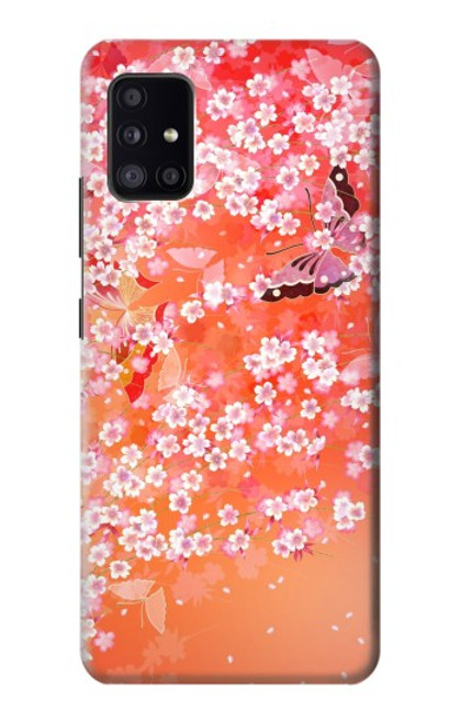 S2543 Japanese Kimono Style Flower Pattern Case For Samsung Galaxy A41