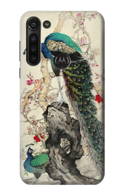 S2086 Peacock Painting Case For Motorola Moto G8 Power