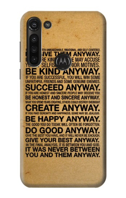 S2513 Mother Teresa Anyway Quotes Case For Motorola Moto G8 Power