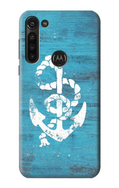 S3053 Marine Anchor Blue Case For Motorola Moto G8 Power