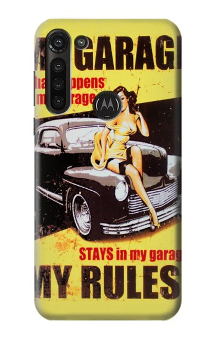 S3198 My Garage Pinup Girl Case For Motorola Moto G8 Power