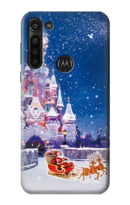 S3282 Santa Xmas Castle Case For Motorola Moto G8 Power