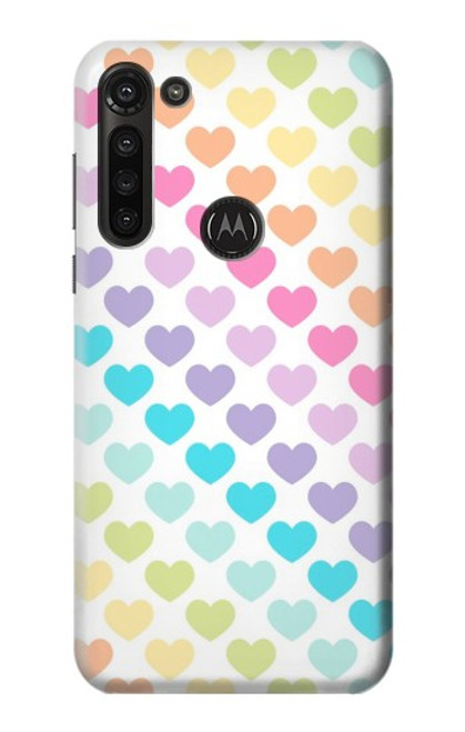 S3499 Colorful Heart Pattern Case For Motorola Moto G8 Power