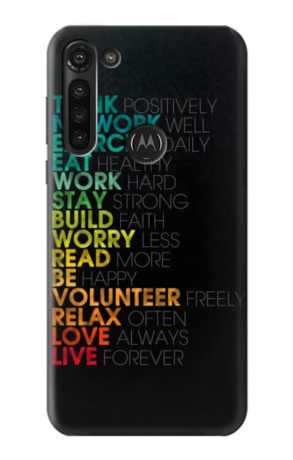 S3523 Think Positive Words Quotes Case For Motorola Moto G8 Power