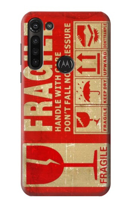 S3552 Vintage Fragile Label Art Case For Motorola Moto G8 Power